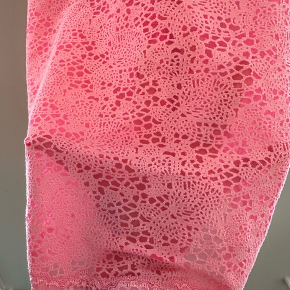 Joquil “In Bloom” Vibrant Pink Lace Slip Dress Size Small - Picture 5 of 7